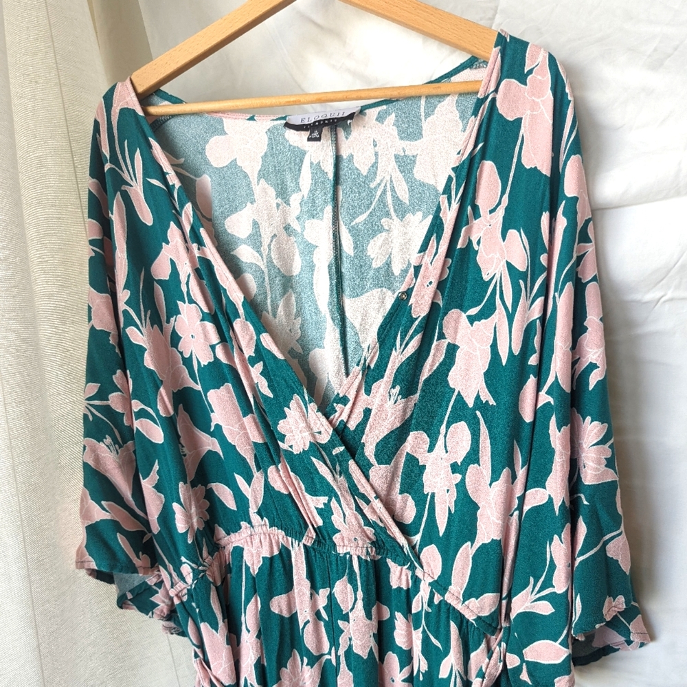 ELOQUII Elements Kimono Sleeve Jumpsuit
